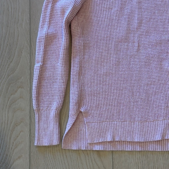 J. Crew Mercantile Baby Pink Waffle Knit Turtleneck - XS - Picture 2 of 4